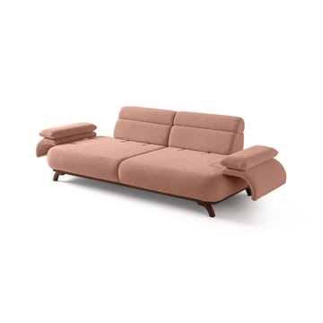 3-istuttava sohva Atelier Del Sofa Bonjo Walnut (246 x 81 x 97 cm) Puuteri - Puuteri - Huonekalut - Sohva - 3:n istuttava sohva