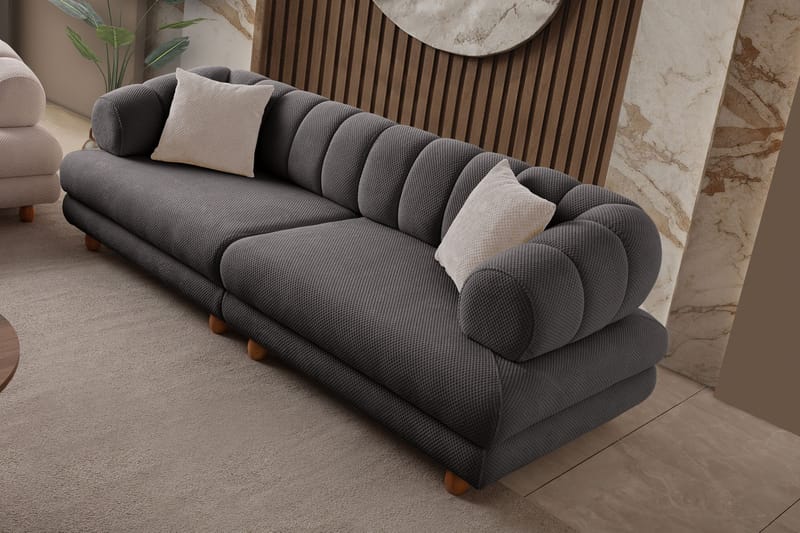 3-istuttava sohva Atelier Del Sofa Gloria (240 x 80 x 95 cm) Antrasiitti - Antrasiitti - Huonekalut - Sohva - 3:n istuttava sohva