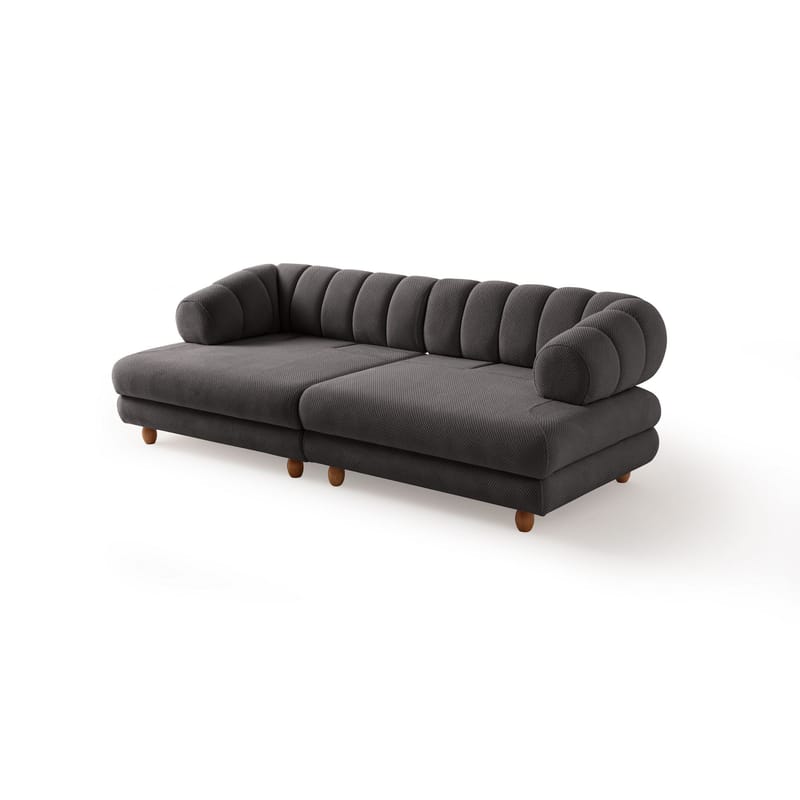 3-istuttava sohva Atelier Del Sofa Gloria (240 x 80 x 95 cm) Antrasiitti - Antrasiitti - Huonekalut - Sohva - 3:n istuttava sohva