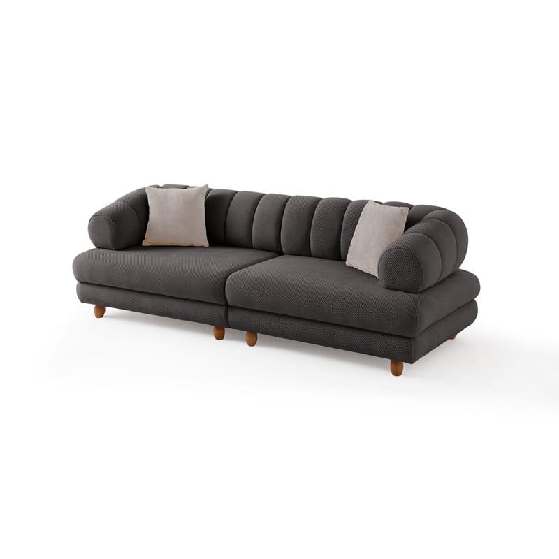 3-istuttava sohva Atelier Del Sofa Gloria (240 x 80 x 95 cm) Antrasiitti, Antrasiitti