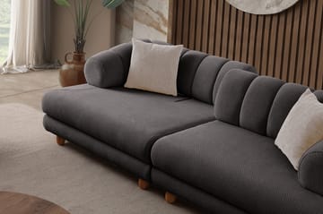 3-istuttava sohva Atelier Del Sofa Gloria (240 x 80 x 95 cm) Antrasiitti - Antrasiitti - Huonekalut - Sohva - 3:n istuttava sohva