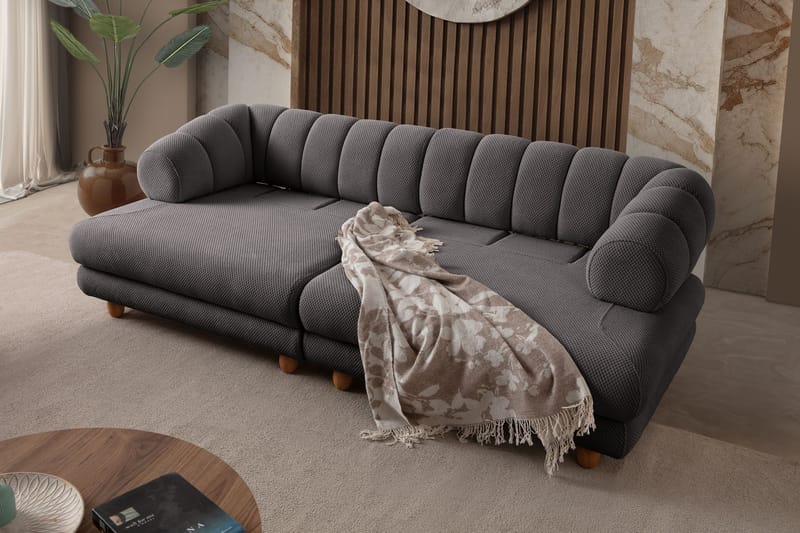 3-istuttava sohva Atelier Del Sofa Gloria (240 x 80 x 95 cm) Antrasiitti - Antrasiitti - Huonekalut - Sohva - 3:n istuttava sohva