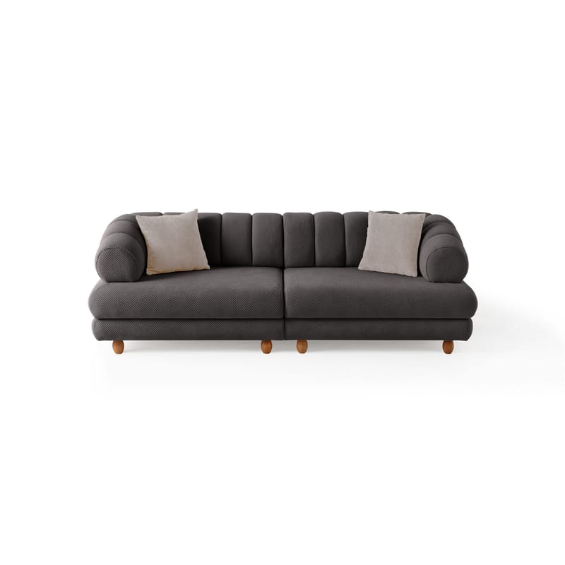 3-istuttava sohva Atelier Del Sofa Gloria (240 x 80 x 95 cm) Antrasiitti - Antrasiitti - Huonekalut - Sohva - 3:n istuttava sohva