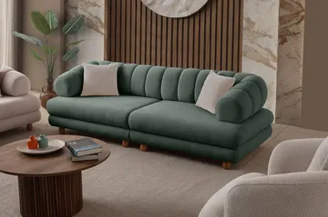 3-istuttava sohva Atelier Del Sofa Gloria (240 x 80 x 95 cm) Vihreä - Vihreä - Huonekalut - Sohva - 3:n istuttava sohva
