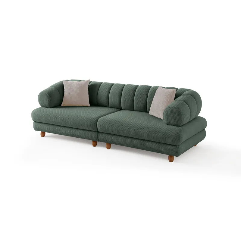 3-istuttava sohva Atelier Del Sofa Gloria (240 x 80 x 95 cm) Vihreä, Vihreä