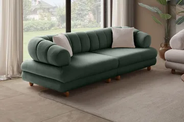 3-istuttava sohva Atelier Del Sofa Gloria (240 x 80 x 95 cm) Vihreä - Vihreä - Huonekalut - Sohva - 3:n istuttava sohva