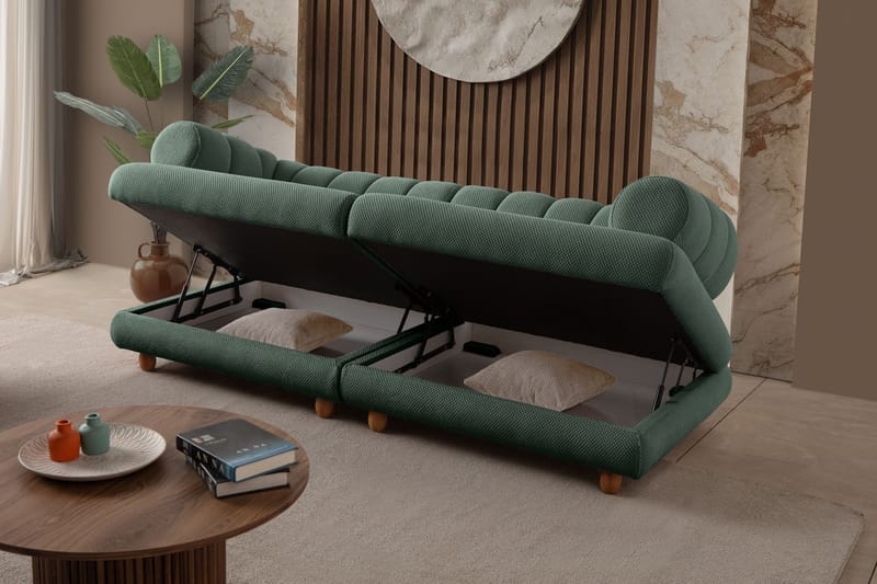 3-istuttava sohva Atelier Del Sofa Gloria (240 x 80 x 95 cm) Vihreä - Vihreä - Huonekalut - Sohva - 3:n istuttava sohva