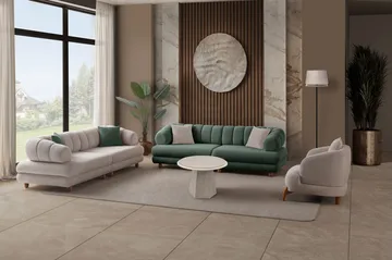 3-istuttava sohva Atelier Del Sofa Gloria (240 x 80 x 95 cm) Vihreä - Vihreä - Huonekalut - Sohva - 3:n istuttava sohva