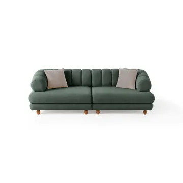 3-istuttava sohva Atelier Del Sofa Gloria (240 x 80 x 95 cm) Vihreä - Vihreä - Huonekalut - Sohva - 3:n istuttava sohva