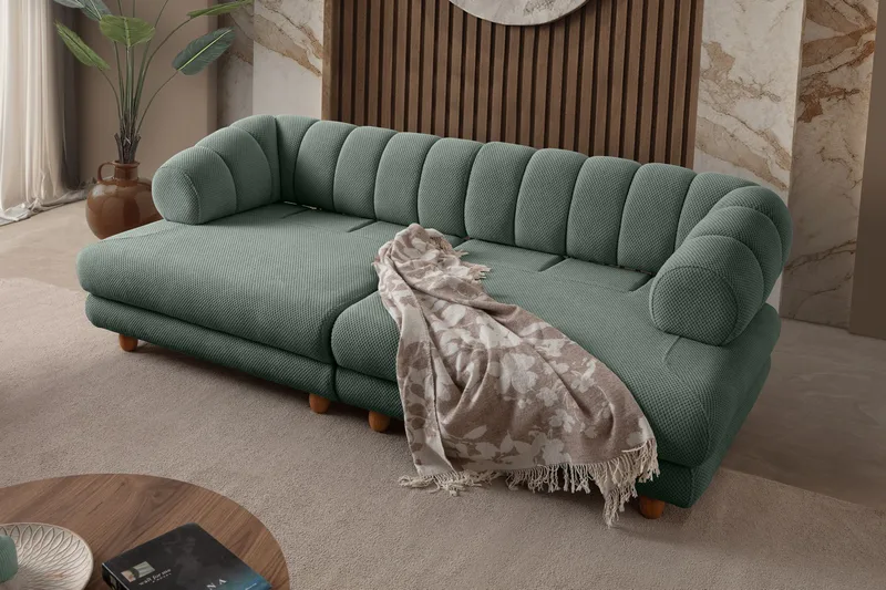 3-istuttava sohva Atelier Del Sofa Gloria (240 x 80 x 95 cm) Vihreä - Vihreä - Huonekalut - Sohva - 3:n istuttava sohva