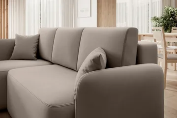 3-istuttava sohva divaanilla Hadson - Beige - Huonekalut - Sohva - Divaanisohva - 3 istuttava sohva divaanilla