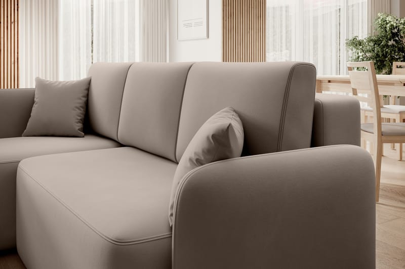 3-istuttava sohva divaanilla Hadson - Beige - Huonekalut - Sohva - Divaanisohva - 3 istuttava sohva divaanilla