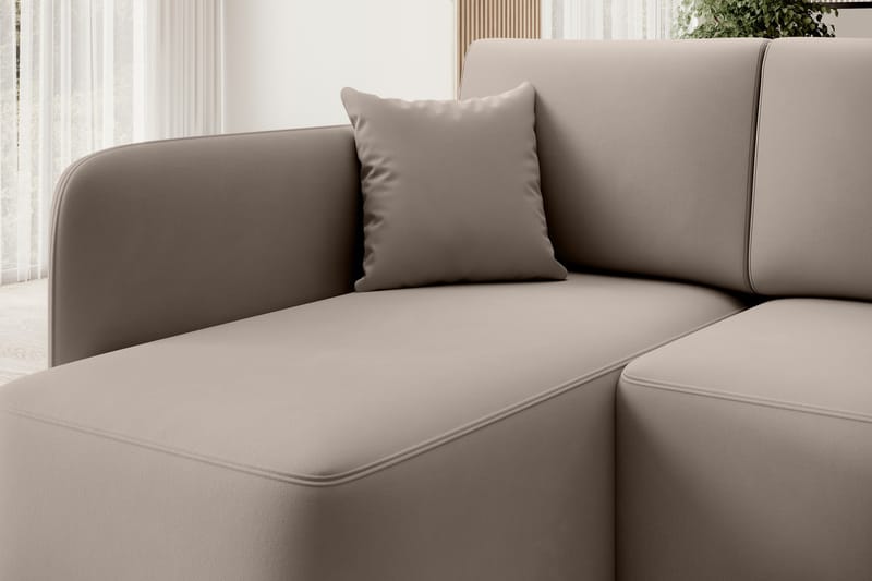 3-istuttava sohva divaanilla Hadson - Beige - Huonekalut - Sohva - Divaanisohva - 3 istuttava sohva divaanilla