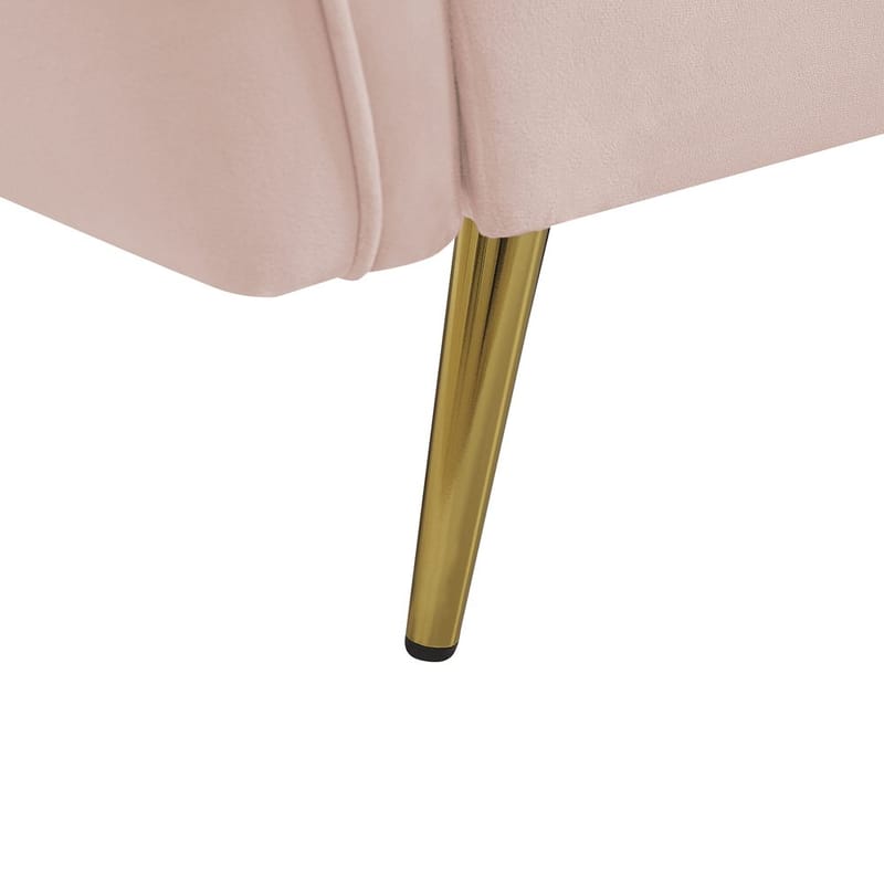 3-istuttava sohva Frederica - Vaaleanpunainen, Kulta/Sametti - Huonekalut - Sohva - 3:n istuttava sohva