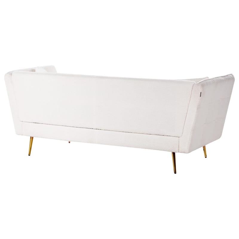 3-istuttava sohva Frederica - Valkoinen, kulta/Bouclè - Huonekalut - Sohva - 3:n istuttava sohva