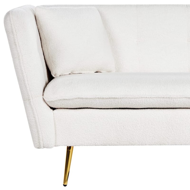 3-istuttava sohva Frederica - Valkoinen, kulta/Bouclè - Huonekalut - Sohva - 3:n istuttava sohva