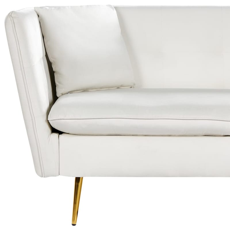 3-istuttava sohva Frederica - Valkoinen, kulta/Sametti - Huonekalut - Sohva - 3:n istuttava sohva