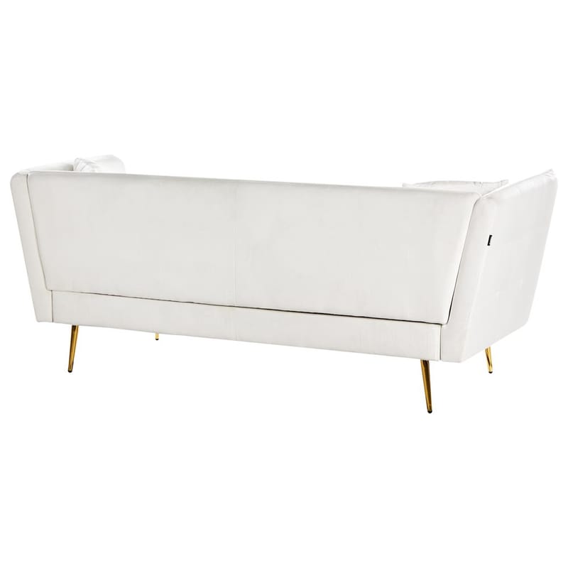 3-istuttava sohva Frederica - Valkoinen, kulta/Sametti - Huonekalut - Sohva - 3:n istuttava sohva