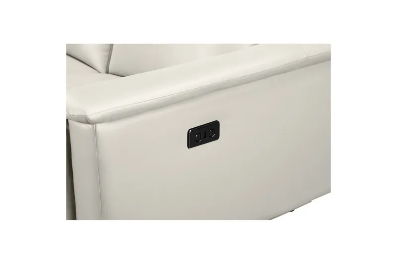 3-istuttava sohva Lund Kermanvärinen, Nahka/PU, Sähköinen lepotuoli - Kermanvärinen, Nahka/PU, Sähköinen lepotuoli - Huonekalut - Sohva - Mekanismisohva - 3 istuttava mekanismisohva