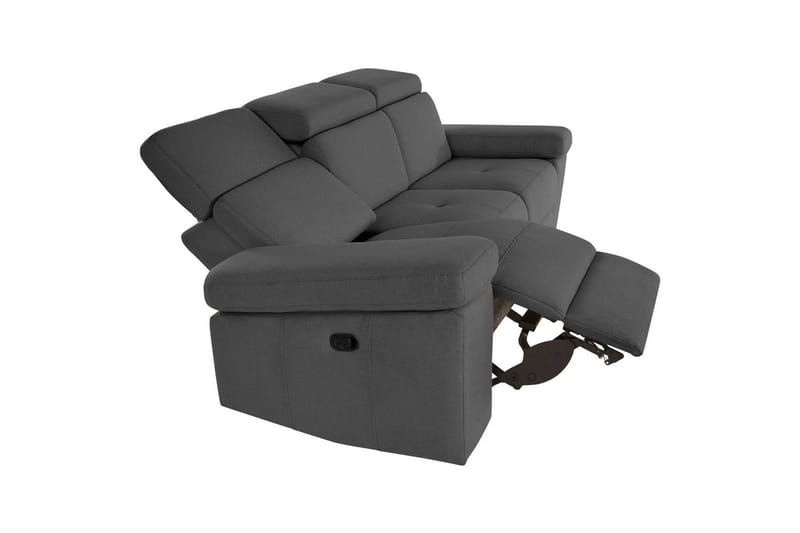 3-istuttava sohva Rayland Harmaa, Sunday-kangas, Manuaalinen nojatuoli - Harmaa, Sunday-kangas, Manuaalinen nojatuoli - Huonekalut - Sohva - Mekanismisohva - 3 istuttava mekanismisohva