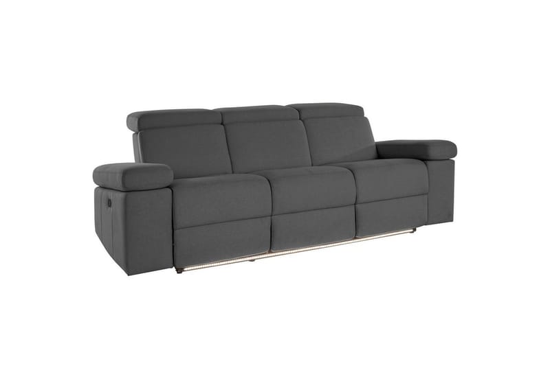 3-istuttava sohva Rayland Harmaa, Sunday-kangas, Manuaalinen nojatuoli, Harmaa, Sunday-kangas, Manuaalinen nojatuoli