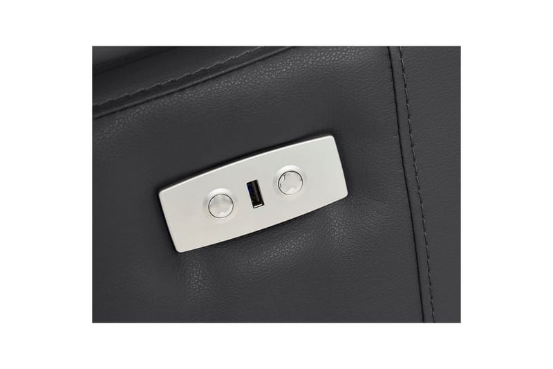 3-istuttava sohva Rayland Musta, PU, Sähköinen lepotuoli - Musta, PU, Sähköinen lepotuoli - Huonekalut - Sohva - Mekanismisohva - 3 istuttava mekanismisohva