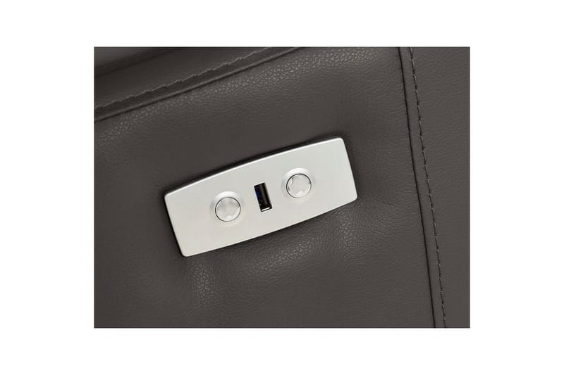 3-istuttava sohva Rayland Ruskea, PU, Sähköinen lepotuoli - Ruskea, PU, Sähköinen lepotuoli - Huonekalut - Sohva - Mekanismisohva - 3 istuttava mekanismisohva