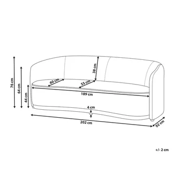 3-istuttava sohva Roset - Harmaa - Huonekalut - Sohva - 3:n istuttava sohva