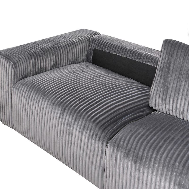 3-istuttava sohva Sandora - Harmaa, Musta - Huonekalut - Sohva - 3:n istuttava sohva