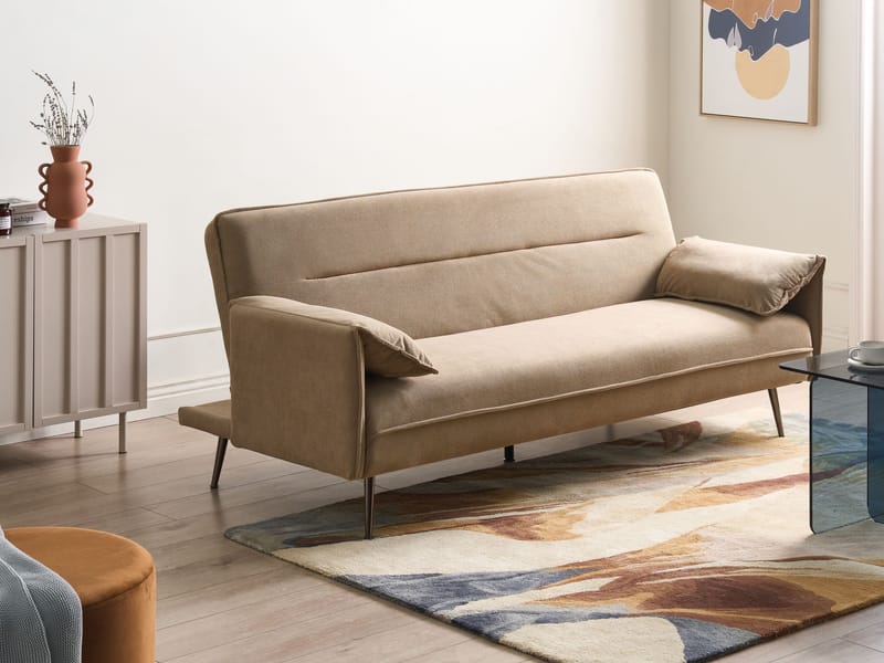 3-istuttava sohva Vayla - Vaaleanruskea - Huonekalut - Sohva - Vuodesohva - 3 istuttava vuodesohva