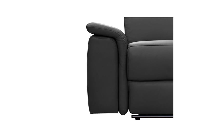 3-istuttava sohva Pareli Musta, Nahka/PU, Manuaalinen nojatuoli - Musta, Nahka/PU, Manuaalinen nojatuoli - Huonekalut - Sohva - Mekanismisohva - 3 istuttava mekanismisohva