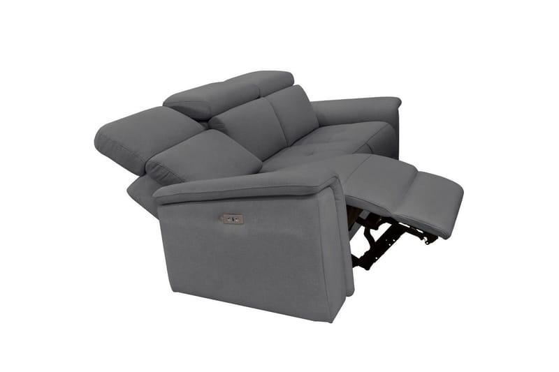 3-istuttava sohva Pareli Harmaa, Sunday-kangas, Manuaalinen nojatuoli - Harmaa, Sunday-kangas, Manuaalinen nojatuoli - Huonekalut - Sohva - Mekanismisohva - 3 istuttava mekanismisohva