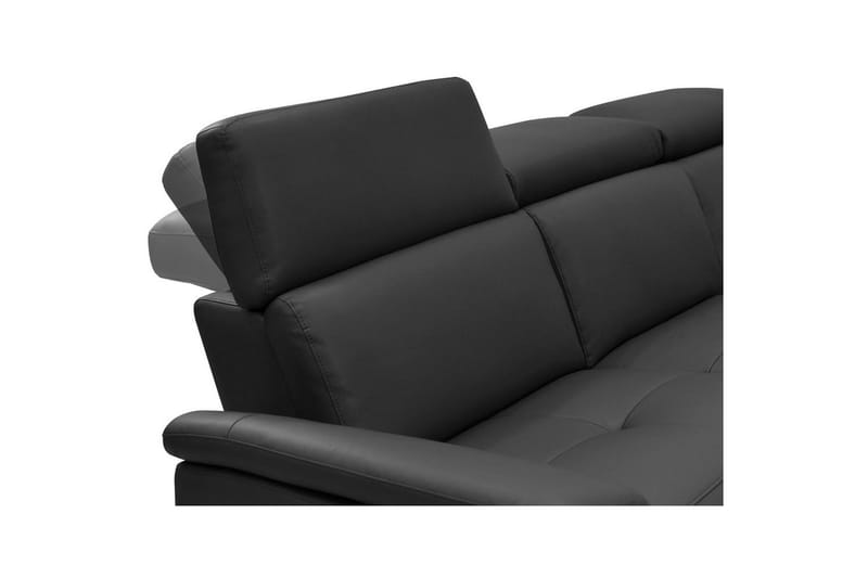3-istuttava sohva Pareli Musta, Nahka/PU, Manuaalinen nojatuoli - Musta, Nahka/PU, Manuaalinen nojatuoli - Huonekalut - Sohva - Mekanismisohva - 3 istuttava mekanismisohva
