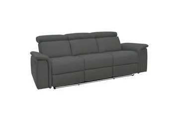 3-istuttava sohva Pareli Harmaa, PU, Sähköinen lepotuoli