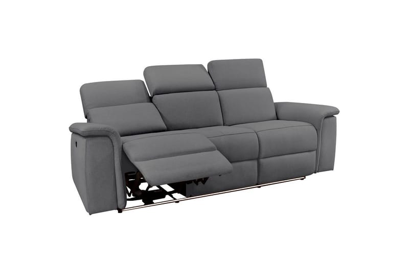 3-istuttava sohva Pareli Harmaa, Sunday-kangas, Manuaalinen nojatuoli - Harmaa, Sunday-kangas, Manuaalinen nojatuoli - Huonekalut - Sohva - Mekanismisohva - 3 istuttava mekanismisohva