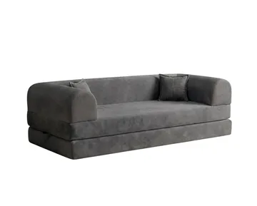 3-istuttava vuodesohva Atelier Del Sofa Legom Eco (190 x 90 x 25 cm) Antrasiitti - Antrasiitti - Huonekalut - Sohva - Vuodesohva - 3 istuttava vuodesohva