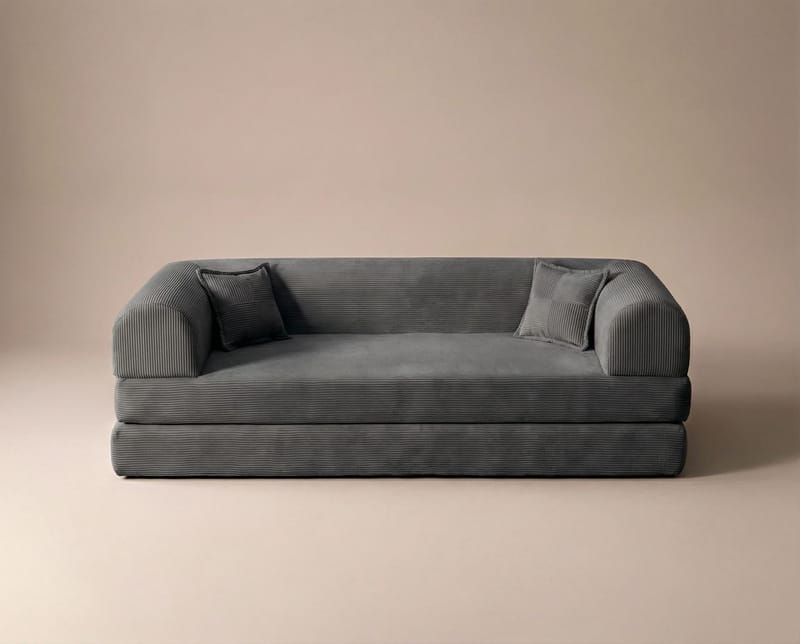 3-istuttava vuodesohva Atelier Del Sofa Legom Eco (190 x 90 x 25 cm) Antrasiitti - Antrasiitti - Huonekalut - Sohva - Vuodesohva - 3 istuttava vuodesohva