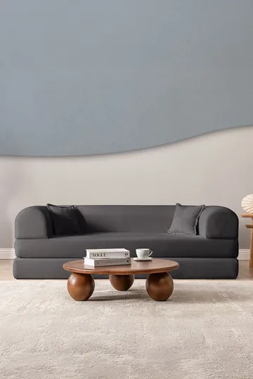 3-istuttava vuodesohva Atelier Del Sofa Legom Eco (190 x 90 x 25 cm) Antrasiitti - Antrasiitti - Huonekalut - Sohva - Vuodesohva - 3 istuttava vuodesohva