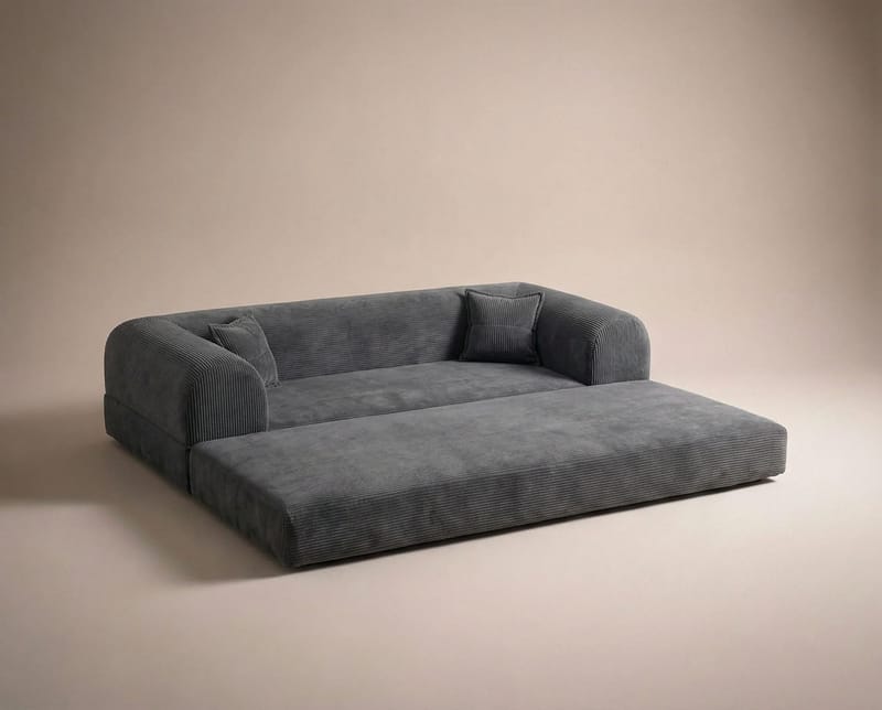 3-istuttava vuodesohva Atelier Del Sofa Legom Eco (190 x 90 x 25 cm) Antrasiitti - Antrasiitti - Huonekalut - Sohva - Vuodesohva - 3 istuttava vuodesohva