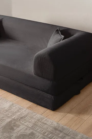 3-istuttava vuodesohva Atelier Del Sofa Legom Eco (190 x 90 x 25 cm) Antrasiitti - Antrasiitti - Huonekalut - Sohva - Vuodesohva - 3 istuttava vuodesohva
