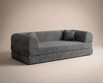 3-istuttava vuodesohva Atelier Del Sofa Legom Eco (190 x 90 x 25 cm) Antrasiitti - Antrasiitti - Huonekalut - Sohva - Vuodesohva - 3 istuttava vuodesohva