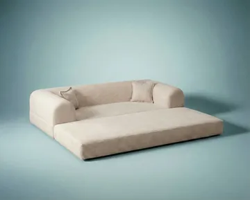 3-istuttava vuodesohva Atelier Del Sofa Legom Eco (190 x 90 x 25 cm) Kermanvärinen - Huonekalut - Sohva - Vuodesohva - 3 istuttava vuodesohva