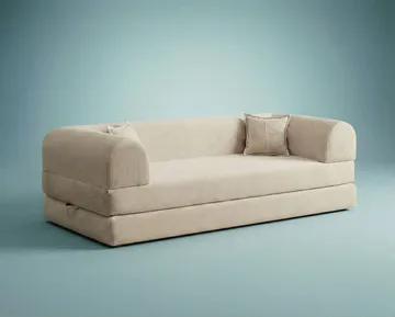 3-istuttava vuodesohva Atelier Del Sofa Legom Eco (190 x 90 x 25 cm) Kermanvärinen - Huonekalut - Sohva - Vuodesohva - 3 istuttava vuodesohva