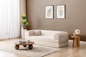 3-istuttava vuodesohva Atelier Del Sofa Legom Eco (190 x 90 x 25 cm) Kermanvärinen - Huonekalut - Sohva - Vuodesohva - 3 istuttava vuodesohva