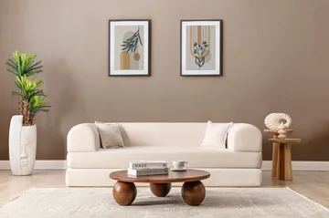3-istuttava vuodesohva Atelier Del Sofa Legom Eco (190 x 90 x 25 cm) Kermanvärinen - Huonekalut - Sohva - Vuodesohva - 3 istuttava vuodesohva