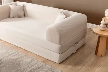 3-istuttava vuodesohva Atelier Del Sofa Legom Eco (190 x 90 x 25 cm) Kermanvärinen - Huonekalut - Sohva - Vuodesohva - 3 istuttava vuodesohva