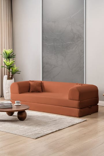 3-istuttava vuodesohva Atelier Del Sofa Legom Eco (190 x 90 x 25 cm) Oranssi - Huonekalut - Sohva - Vuodesohva - 3 istuttava vuodesohva