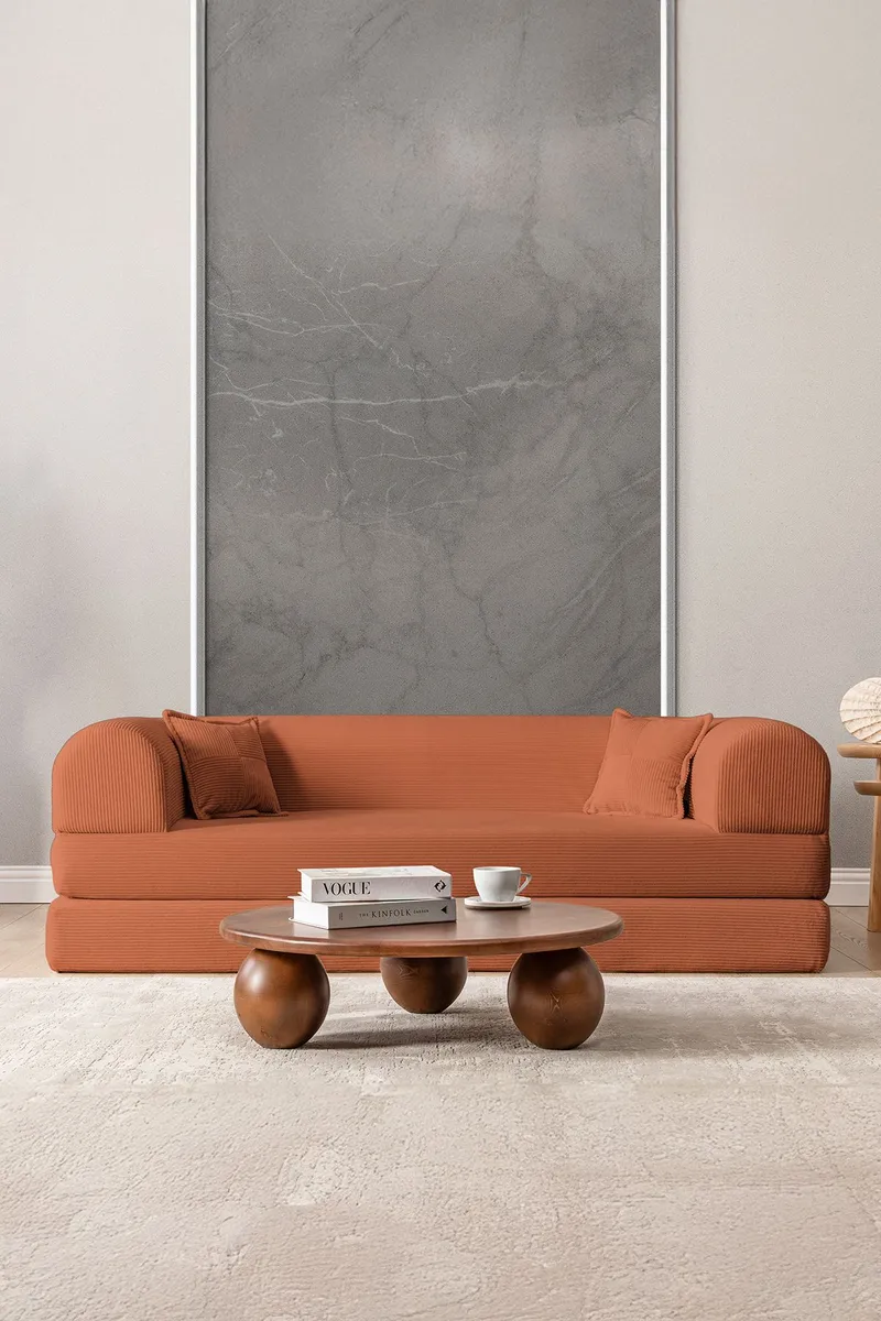 3-istuttava vuodesohva Atelier Del Sofa Legom Eco (190 x 90 x 25 cm) Oranssi - Huonekalut - Sohva - Vuodesohva - 3 istuttava vuodesohva