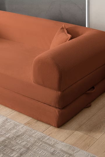 3-istuttava vuodesohva Atelier Del Sofa Legom Eco (190 x 90 x 25 cm) Oranssi - Huonekalut - Sohva - Vuodesohva - 3 istuttava vuodesohva