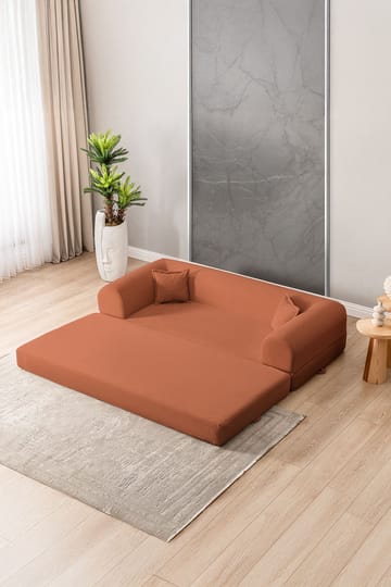 3-istuttava vuodesohva Atelier Del Sofa Legom Eco (190 x 90 x 25 cm) Oranssi - Huonekalut - Sohva - Vuodesohva - 3 istuttava vuodesohva